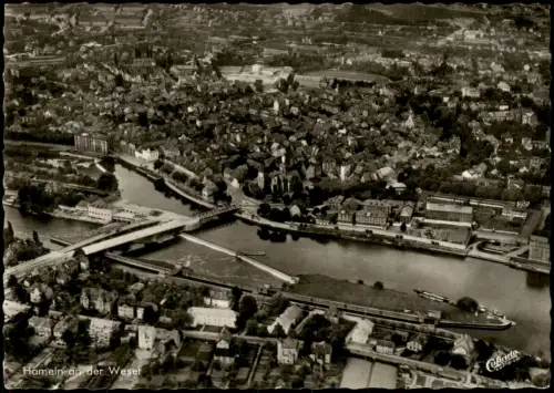 Ansichtskarte Hameln Luftbild Luftaufnahme 1962