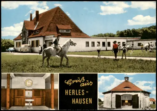 Ansichtskarte Herleshausen Jugendhaus Ringgau Ponnyreiten Fußball 1972