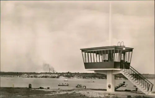 Ansichtskarte Hoyerswerda Am Knappensee mit Aufsichtsturm 1964