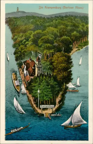 Ansichtskarte Alt-Treptow-Berlin Die Krampenburg (Berliner Alpen) 1915