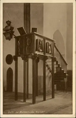 Ansichtskarte Wurzen St. Marien Dom - Kanzel 1934