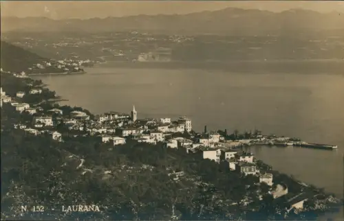 Postcard Lovran Laurana Gesamtansicht von Laurana 1910
