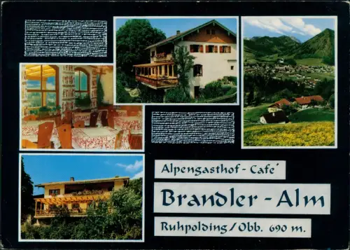Ansichtskarte Ruhpolding Alpengasthof - Café Brandler-Alm 1963