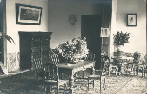 Ansichtskarte  Zimmer Offiziererholungsheim Schloß Zimmer 1918