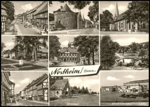 Ansichtskarte Northeim Breitestraße Markt Kirche Mehrbild 1972
