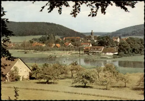 Ansichtskarte Lippoldsberg Blick auf die Stadt 1966