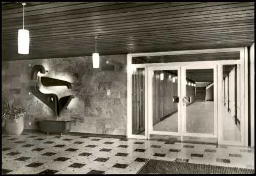 Bad Münder (Deister) Schule der Industriegewerkschaft Eingangshalle 1960