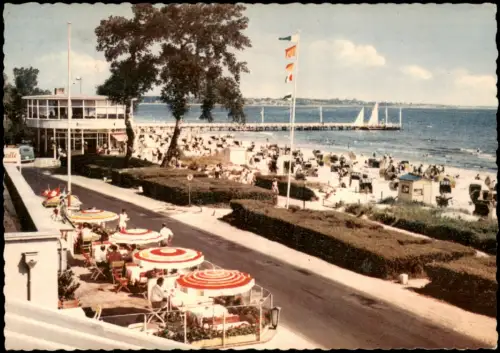 Scharbeutz Stadtteilansicht, Ostseebad, Strand-Abschnitt Ostsee 1960