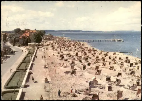 Ansichtskarte Niendorf Ortsansicht Blick auf den Ostsee Strand 1960