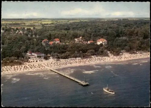 Ansichtskarte Timmendorfer Strand Luftbild vom Ostsee Strand 1960