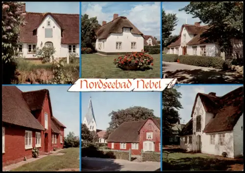 Ansichtskarte Nebel (Amrum) Mehrbild Friesenhäuser 1978