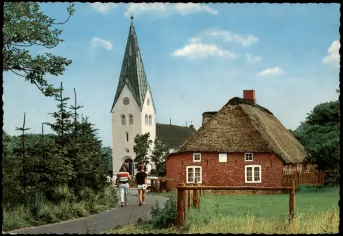 Ansichtskarte Nebel (Amrum) Weg zur Inselkirche 1978