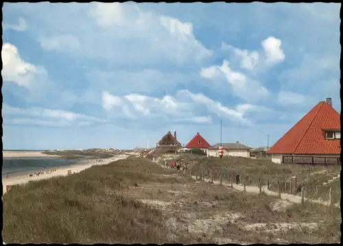Ansichtskarte Wittdün (Amrum) Strand und Häuser an den Dünen 1978