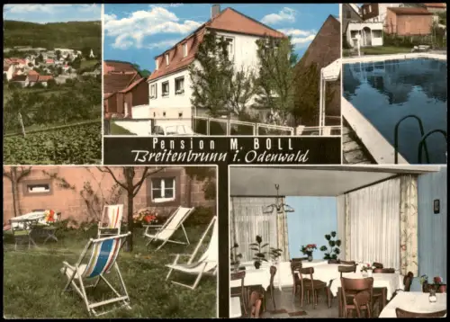 Ansichtskarte Breitenbrunn/Odw. Pension Margarete Boll (Mehrbildkarte) 1970