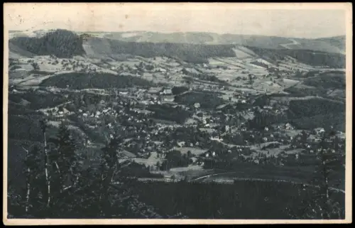 Schreiberhau Szklarska Poręba Panorama-Ansicht Ort im Riesengebirge 1934