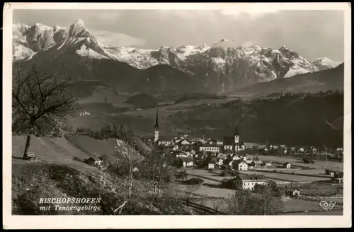 Ansichtskarte Bischofshofen Panorama Berge Ort im Tennengebirge 1940