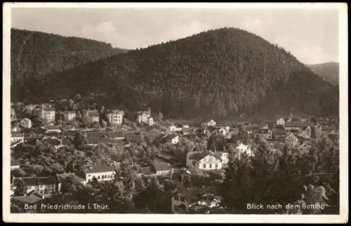 Ansichtskarte Friedrichroda Panorama-Ansicht Blick nach dem Gottlob 1933