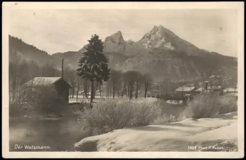 Ansichtskarte Berchtesgaden Watzmann Stimmungsbild Alpen-Vorland 1936