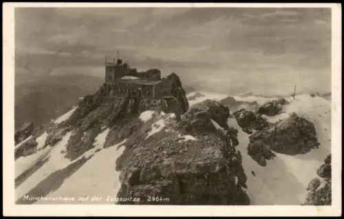 Ansichtskarte Grainau Münchenerhaus auf der Zugspitze Münchner Haus 1933
