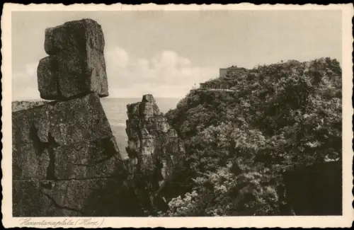 Ansichtskarte Thale (Harz) Hexentanzplatz (Bodetal, Harz) Fels-Formation 1929