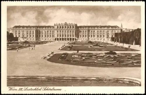 Ansichtskarte Hietzing-Wien Wien X, Lustschloss Schönbrunn Park-Ansicht 1920