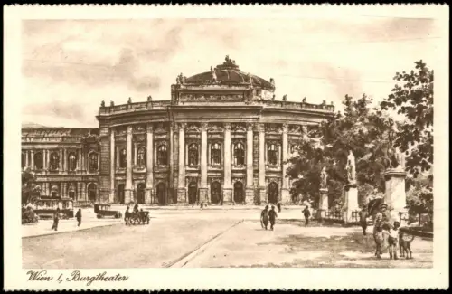 Ansichtskarte Wien Burgtheater (Vorplatz, Theater-Ansicht) 1920