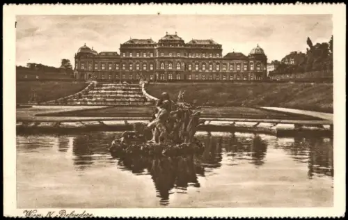 Ansichtskarte Wien Schloss Belvedere 1920