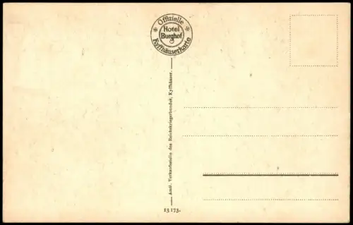 Kelbra (Kyffhäuser) Denkmal Kaiser Wilhelm I. auf dem Kyffhäuser 1920
