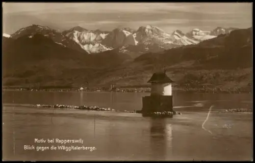 Rapperswil-Jona Panorama-Ansicht gegen die Wäggitalerberge 1920