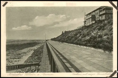 Wittdün (Amrum) Kurhaus mit neuer Wandelbahn, Strand-Promenade 1910