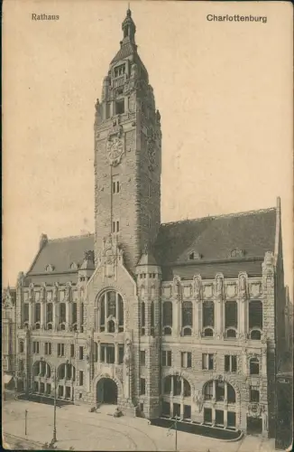 Ansichtskarte Charlottenburg-Berlin Rathaus 1915