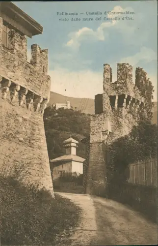 Ansichtskarte Bellinzona Castello d'Unterwaldenvisto 1912