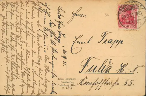 Postcard Swinemünde Świnoujście Segelboot, Sonne - Stimmungsbild 1928
