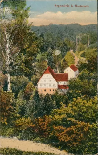 Ansichtskarte Hosterwitz-Dresden Partie an der Keppmühle 1928