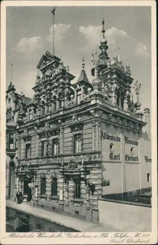 Ansichtskarte Rüdesheim (Rhein) Altdeutsche Weinstube Carl Chrhard Wein 1928