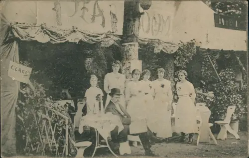 Postkaart Belgien Vlaamsche KermisTea-Room Frauen 1913