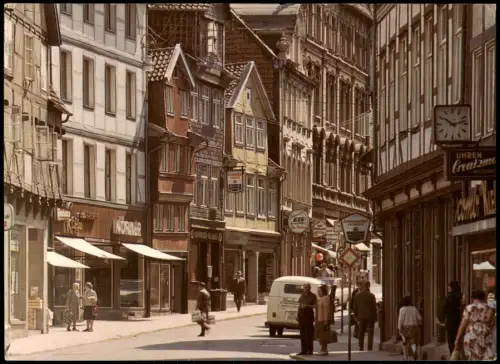 Ansichtskarte Braunschweig Straße Magnitor Geschäfte 1980