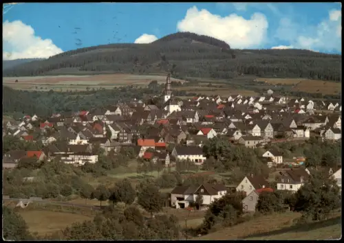 Ansichtskarte Hallenberg Stadtpartie Hochsauerland 1972