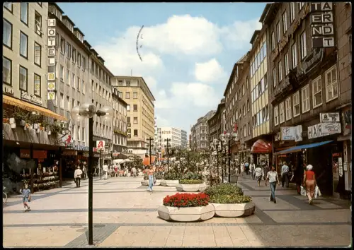 Ansichtskarte Mülheim an der Ruhr Schloßstraße Hotel Geschäfte 1990