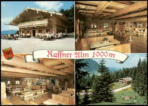 Ansichtskarte Ruhpolding 4 Bild Raffner Alm mit Gaststube 1988