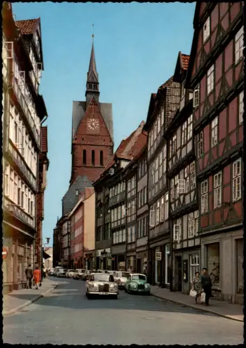 Ansichtskarte Hannover Marktkirche, Autos u.a. Mercedes, Volkswagen uvm. 1960