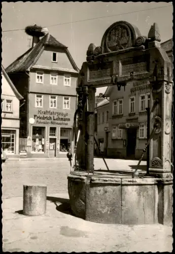 Ansichtskarte Nidda Marktplatz Kraftfahrzeuge Lehmann 1964