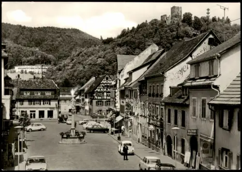 Waldkirch (Schwarzwald Breisgau) Markt Autos Geschäfte - Fotokarte 1975