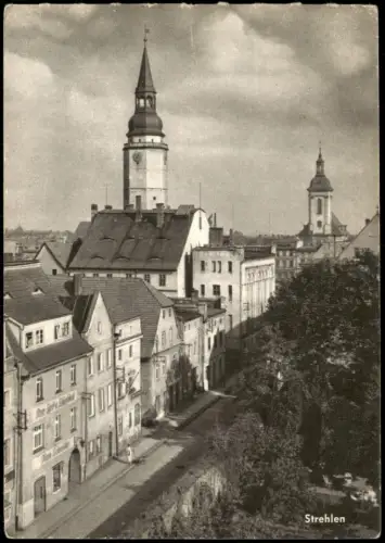 Postcard Strehlen (Schlesien) Strzelin Straßenpartie 1967 Schlesien