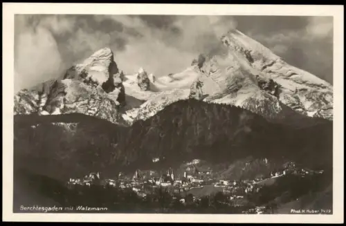 Ansichtskarte Berchtesgaden Umland-Ansicht mit Watzmann Alpen Berge 1920