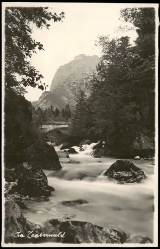 Ansichtskarte Berchtesgaden Umland-Ansicht Fluss Partie im Zauberwald 1930