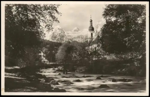 Ramsau bei Berchtesgaden Panorama-Ansicht und Partie mit Reiteralpe 1920