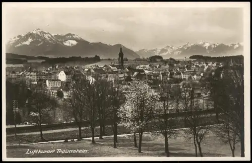 Ansichtskarte Traunstein Panorama-Ansicht Blick zu den Alpen Bergen 1920