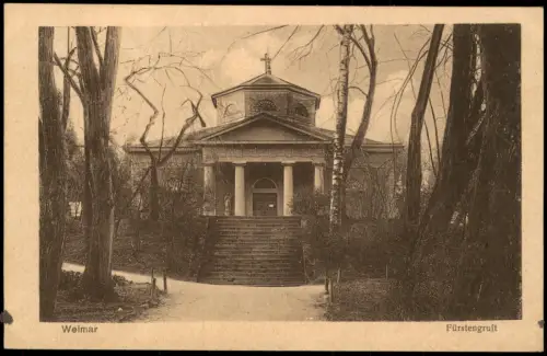 Ansichtskarte Weimar Fürstengruft (Kapelle Außenansicht) 1920