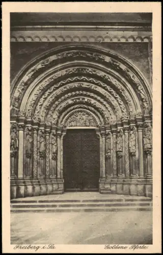Ansichtskarte Freiberg (Sachsen) Goldene Pforte, Freiberg i.Sa. 1920